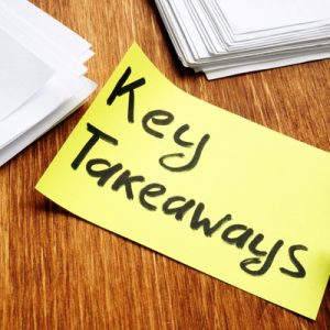Image of a sticky note with text "Key Takeaways"