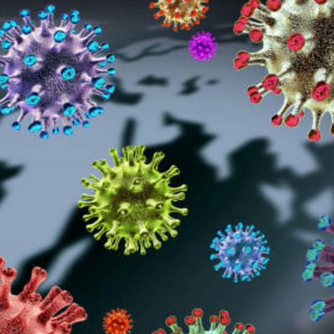 Decorative representation of viruses