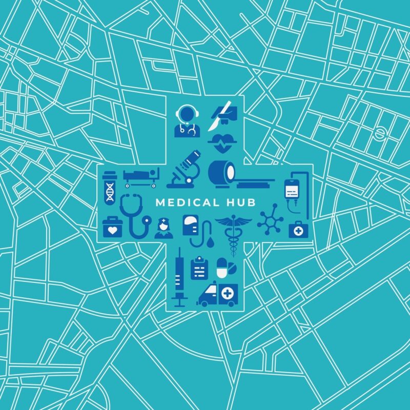 Community care hub graphic